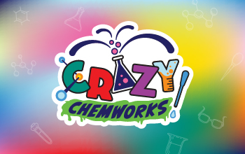A logo representing our Crazy Chemworks after-school program for kids ages 5 to 12.