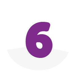 Number 6 in purple