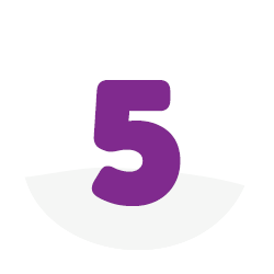 Number 5 in purple