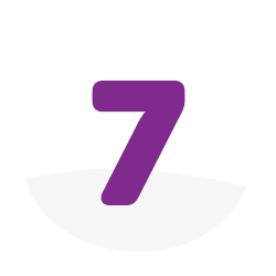 Number 7 in purple